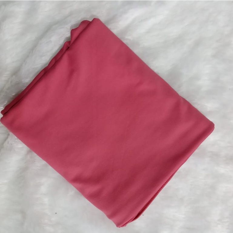 Jilbab ZHADIAH L Hijab Kerudung Bergo Tali Instan Terbaru Khimar Spandek Non Pad Murah-Pink