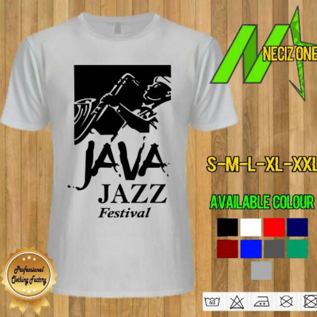 Kaos Java Jazz Festival / Kaos Musik Pria Bahan Katun