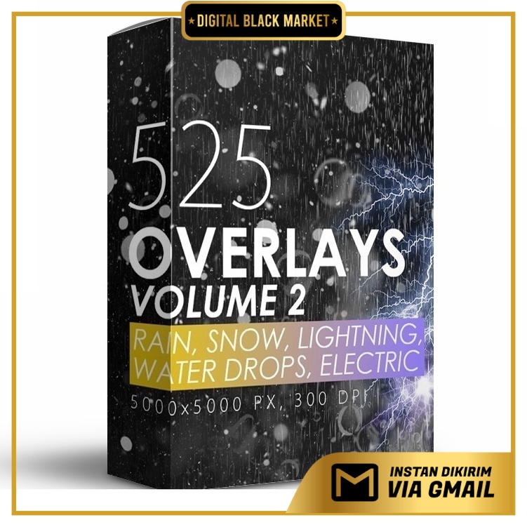 525 Rain Snow Lightning Overlays - JPEG Ultra HD