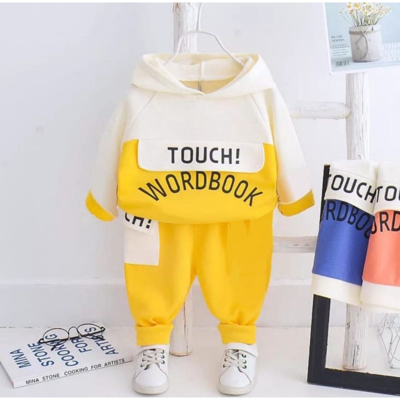 SETELAN SWEATER DINOSAURUS HOODIE 1-5 TAHUN TERLARIS