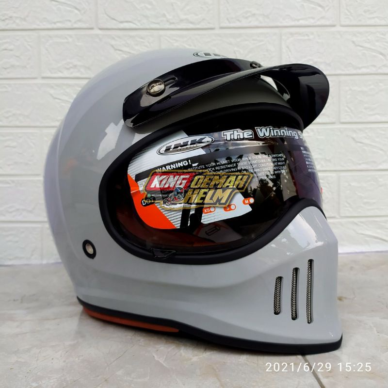 HELM INK TROOPER SOLID ASPHALT GREY VISOR LIGHT SMOKE HELM INK TROOPER GREY GLOSSY
