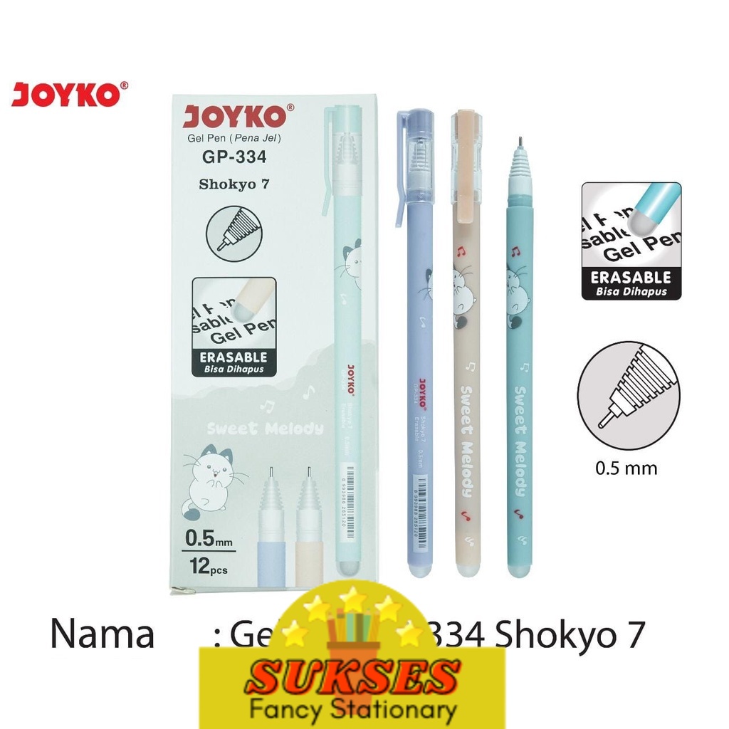 

Erasable Gel Pen Gp 334 Shokyo 7 Pulpen Bisa Di Hapus