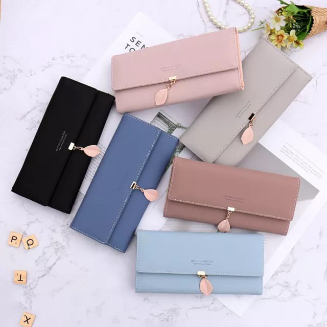 TASBLUE Dompet Lipat Wanita  Dompet Fashion Wanita  Dompet Panjang Multifungsi  Tas Tangan Wanita B17  Dompet Wanita Panjang