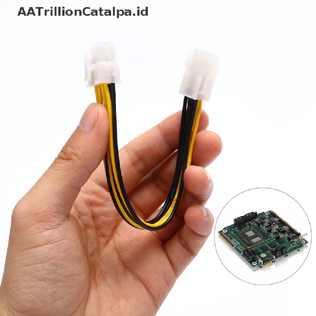 (Aatrillioncatalpa) Kabel Adapter Konverter Power Supply Atx Motherboard Cpu 4-pin