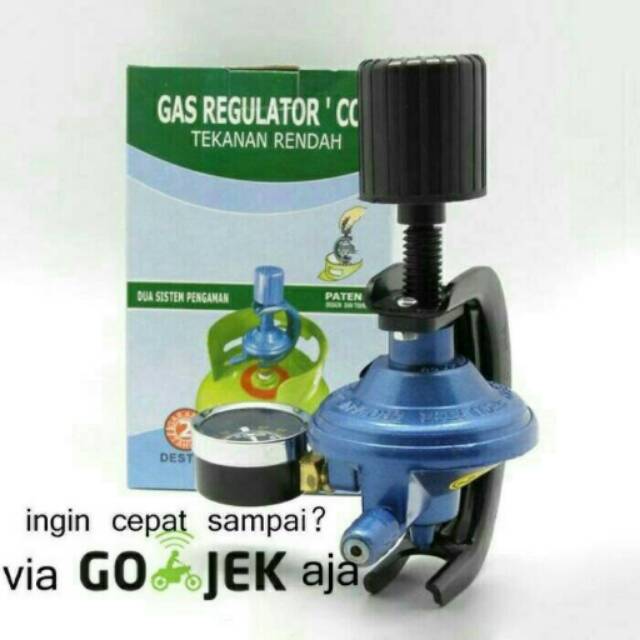 Kepala gas/regulator gas meter +PENGAMAN MERK DESTEC