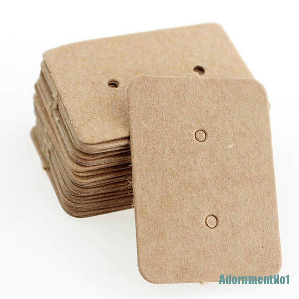 (AdornmentNo1) 100pcs / Set Kartu Display Anting Tusuk Bahan Kertas Kraft Untuk Profesional