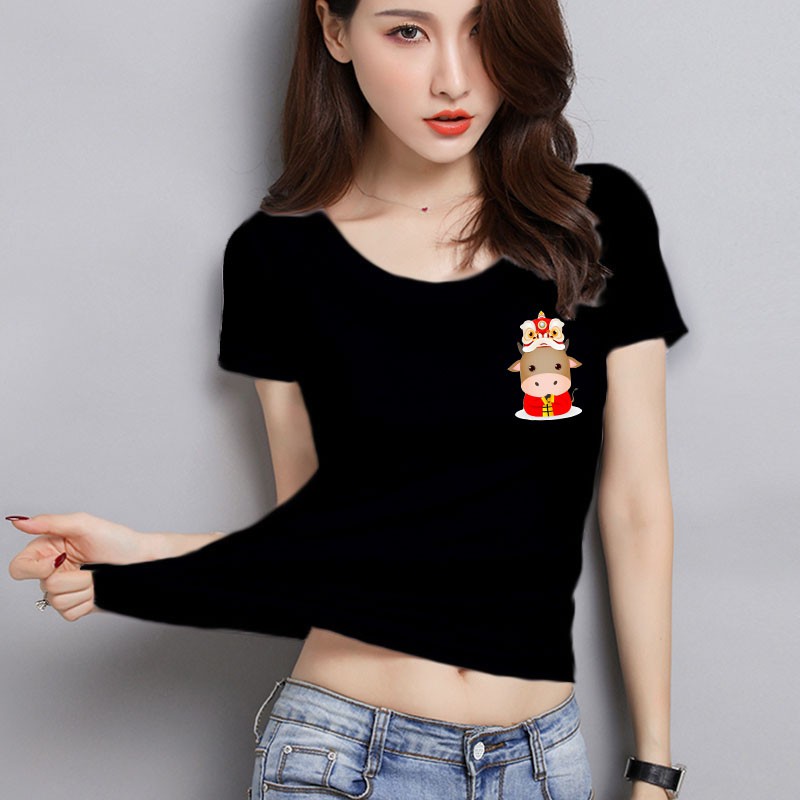 YOURSTYLE1119 - KAOS IMLEK/ KAOS WANITA ONECK BARONGSAI COW/ KAOS TERLARIS / KAOS ONECK