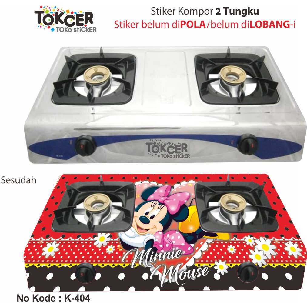 Stiker Kompor 2 Tungku Mickey dan Minnie