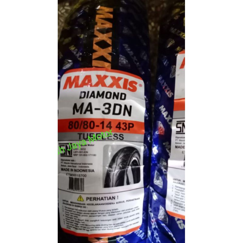 Ban tubeless maxxis Diamond 3dn 80/80-14 for Vario 125/150/Mio/Mio M3/Mio smile/Beat F1/Beat esp/beat pop/beat f1/beat karbu/mio J/mio m3/mio sporty/mio smile/fino/X-ride/x-ride 125/Xeon/rc/adrress/next 2