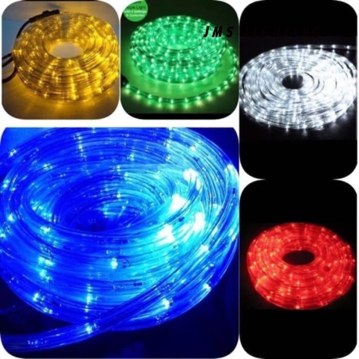 Led Strip Lampu Selang Bulat Led Paket 10 Meter Langsung Nyala merah