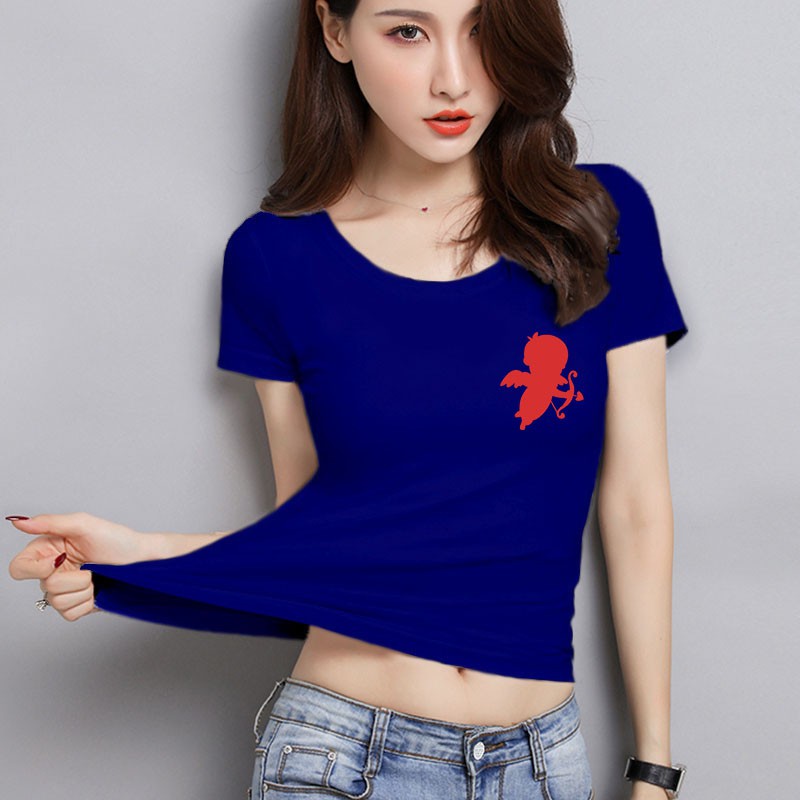 YOURSTYLE1119 - KAOS WANITA ONECK RED CUPID/ KAOS TERLARIS / KAOS ONECK/ VALENTINE