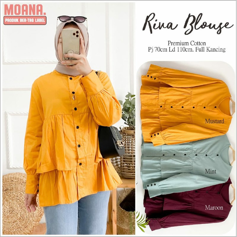Atasan Wanita Riva Blouse Berlabel Moana
