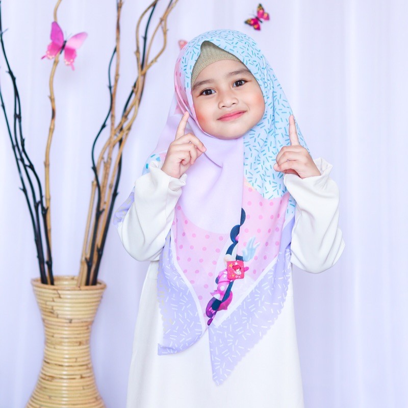 VOAL PRINTING ANAK MOTIF MINIEMOUSE LUCU / HIJAB ANAK LUCU / JILBAB ANAK KARAKTER/ KERUDUNG ANAK