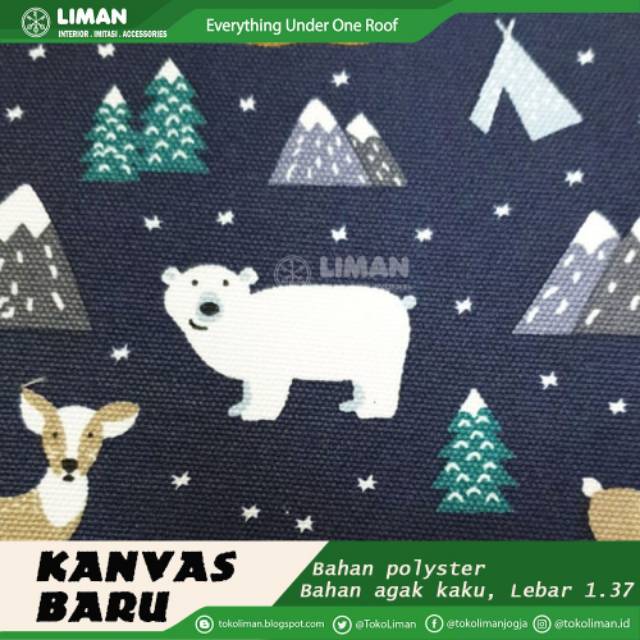 KANVAS PRINTING MOTIF BERUANG