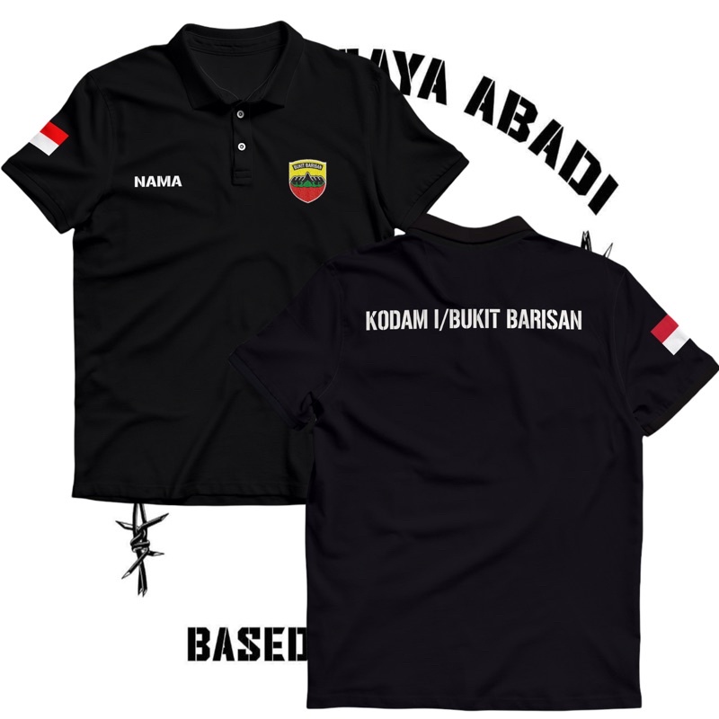 Kaos Polo Kodam I/Bukit Barisan TNI AD
