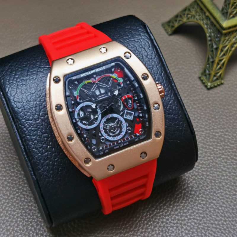 Jam Tangan Pria Richard Mile RM 2656 Premium Tanggal Aktif - Free Box Batre Cadangan Original