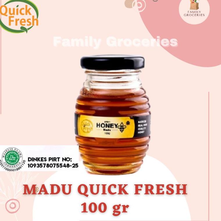 

[PRODUK FN8WY] Quick Fresh Honey | Madu Quick Fresh 100 gr (Jar Kaca) PL0