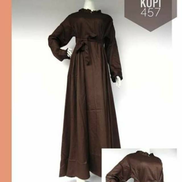 Gamis katun jepang ory tokay polos size Jumbo dan XL