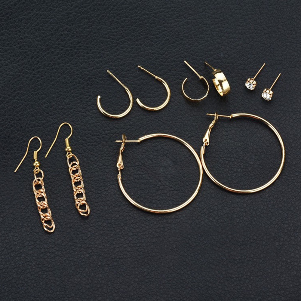 Hu Hu Hu Hu Hu Alat Bantu Pasang Kacamata♡ Set Anting Tusukkait Gantung Wanita Hias Berlian Imitasi Berkilau Untuk Hadiah