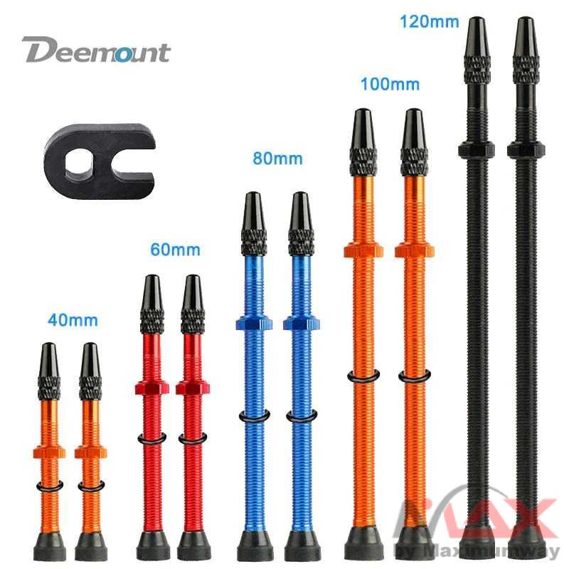 Deemount Pentil Ban Sepeda Presta Valve Cap Tubeless Bike Tire - VV40 Warna Hitam