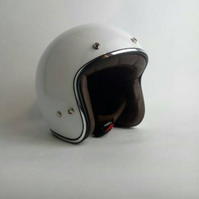 Helm Motor Klasik Boulter Super White