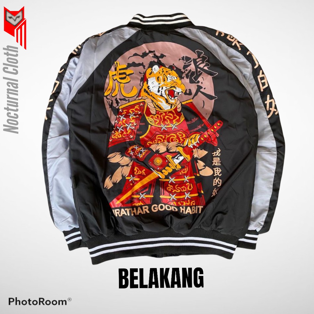 Jaket Sukajan Pria Premium | Jaket Sukajan Murayama | Jaket Bomber Sukajan Motif Naga Tiger | Sukaja