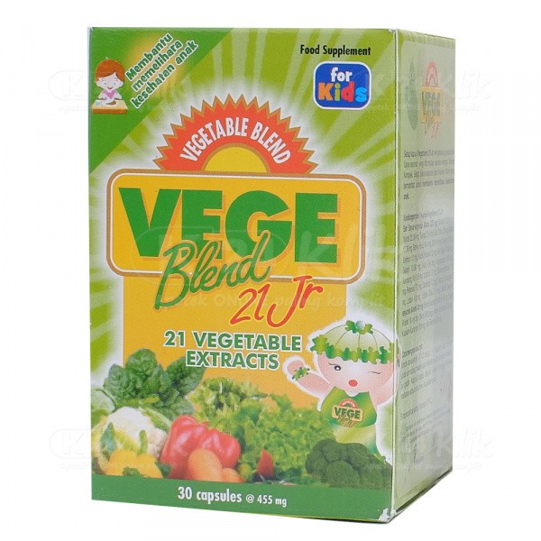 Vege Blend 21 Jr For Kids (30 Kapsul) Vitamin Anak Ekstrak Sayur Vit Anak -
