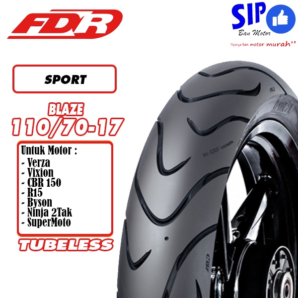 Ban motor sport FDR Blaze 110 70 17 Tubeless