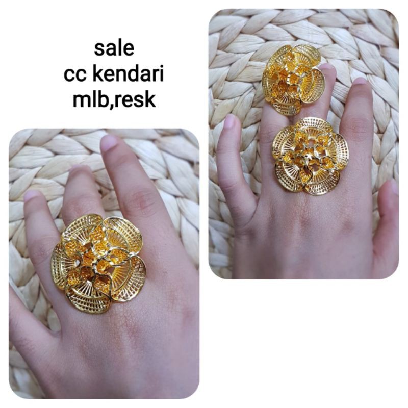 cincin replika mas model kendari kualitas golden,awet ,tahan lama,dan mewah