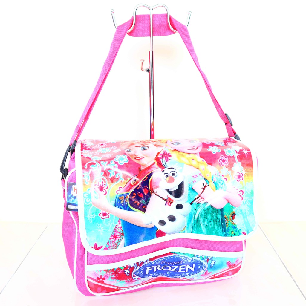 Tas 2in1 Frozen Pink Cantik Imut Bisa Selempang Gendong Sekolah Anak Perempuan PAUD TK Murah Lucu