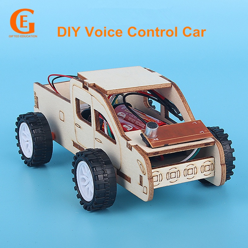 Mainan Mobil Rakit Elektrik DIY Dengan Kontrol Suara Untuk Edukasi Sains Anak