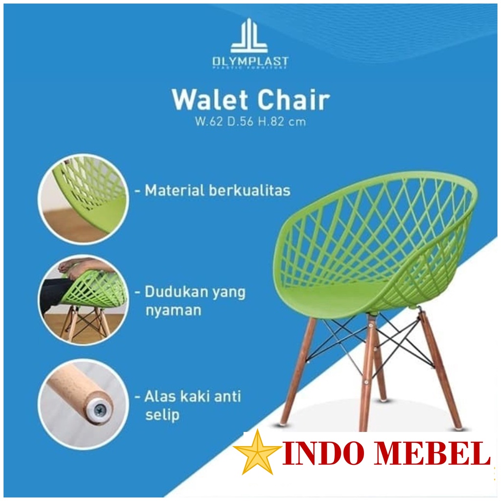 Olymplast Kursi Plastik / Kursi Cafe / WALET CHAIR READY MAKASSAR PROMO MURAH