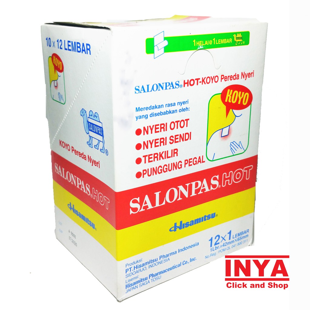 Koyo SALONPAS HOT HISAMITSU BOX isi 10x12 Lembar - Muscle Medicated Patch