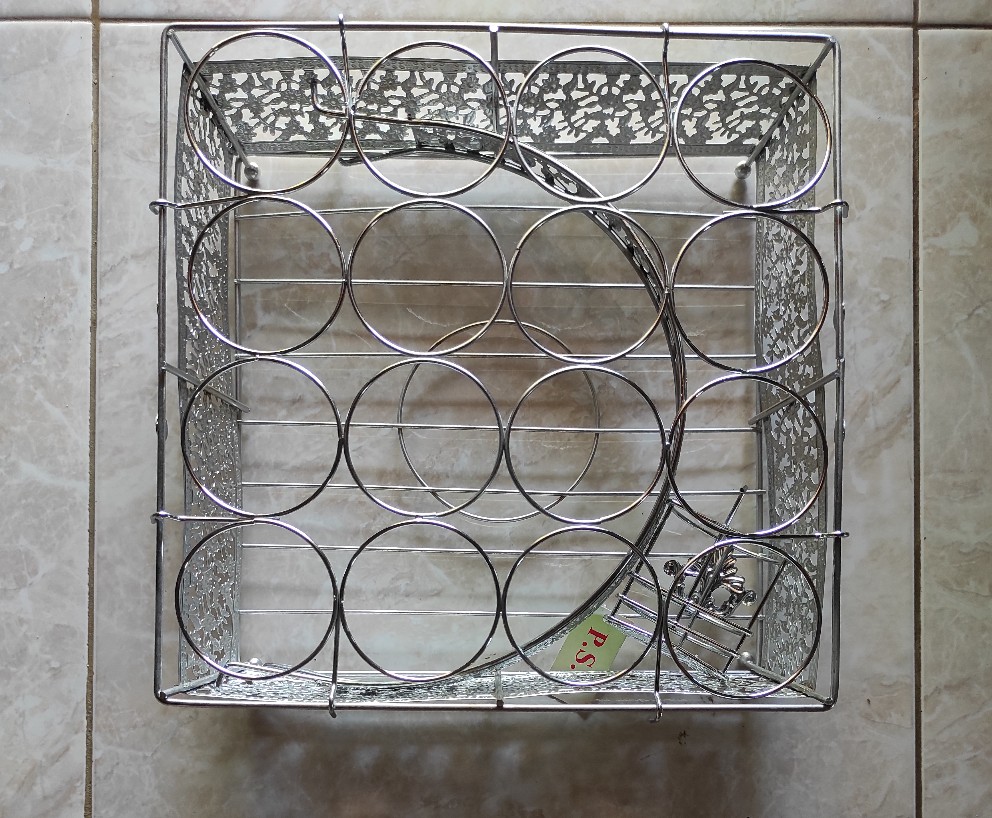 Kerangjang Aqua Gelas Segi Isi 16/keranjang Stainles