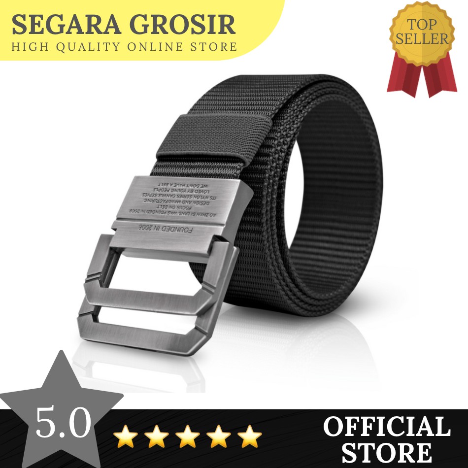 IKAT PINGGANG NYLON GESPER BESI DOUBLE RING STAINLESS SABUK TACTICAL MILITARY PLAIN CASUAL BAN PINGANG IKAT PINGGANG OUTDOOR BELT CANVAS MEN BELT GESPER GASPER COWOK MODIS AKSESORIS FASHION ORIGINAL BRANDED RINGAN MURAH TERMURAH GROSIR IMPOR IMPORT