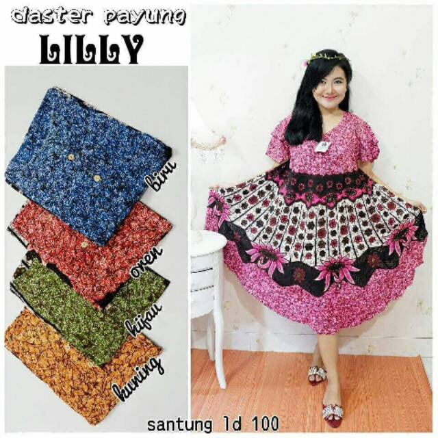 Daster payung batik lilly bisa bayar ditempat cod grosir baju tidur batik murah pekalongan grosir