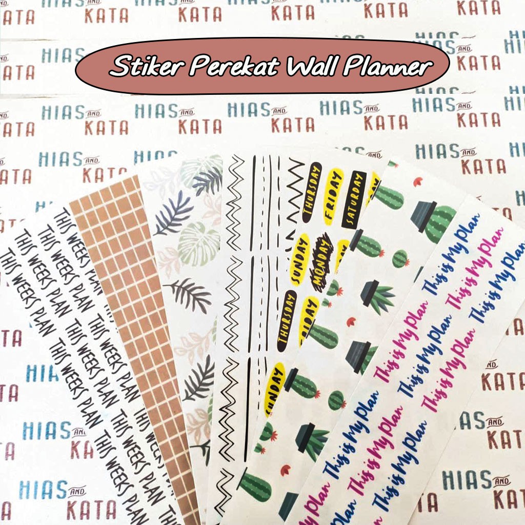 

Perekat Wall planner sticker perekat planner dinding transparan