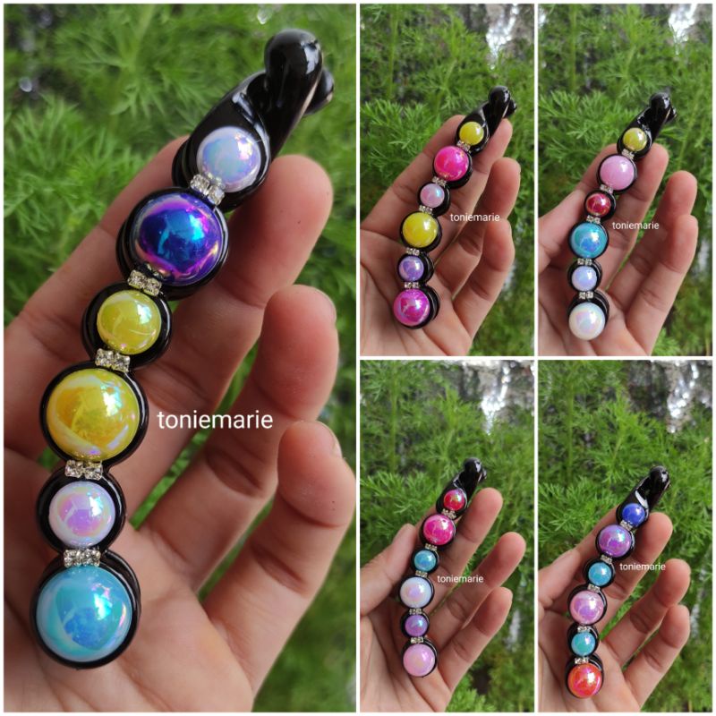 UKURAN BESAR RAINBOW - JEPITAN RAMBUT PISANG MUTIARA RAINBOW - JEPIT RAMBUT PISANG MUTIARA