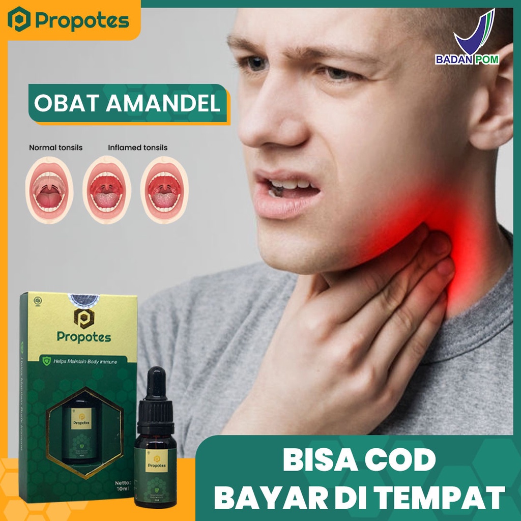 Obat Amandel Bengkak, Radang Tenggorokan Paling Ampuh Untuk Anak &amp; Dewasa - PROPOLIS PROPOTES 10ml (BPOM)