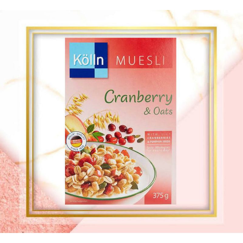 

Kolln Muesli Cranberry & Oats 375 Gram
