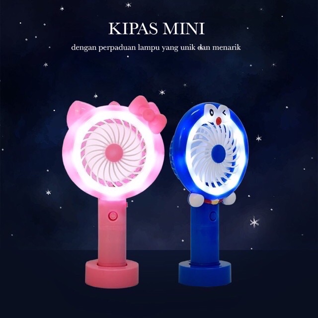 kipas mini karakter led / kipas angin mini portable mini fan no.557A