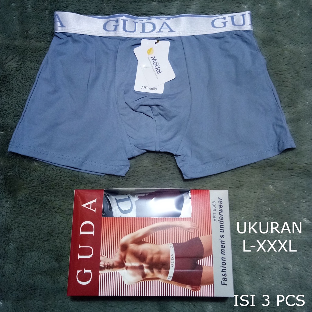 1 KOTAK CD BOXER COWOK GUDA SEGI 4 ( ISI 3) 6688