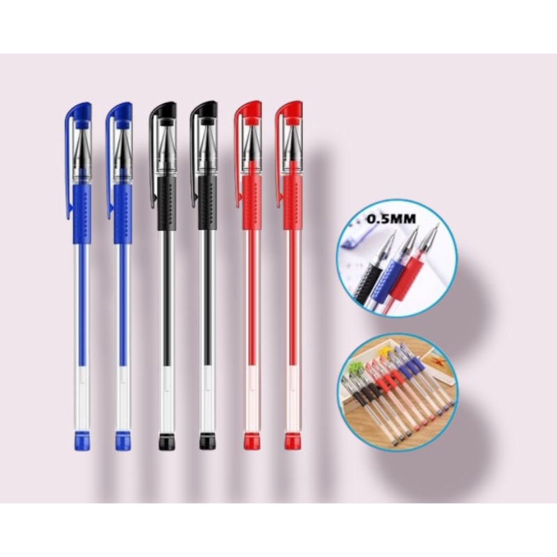 

Pulpen Gel Ink 0.5Mm Alat Tulis Kantor Sekolah Pena Pen Tinta Cair Standart Warna Merah Hitam Biru