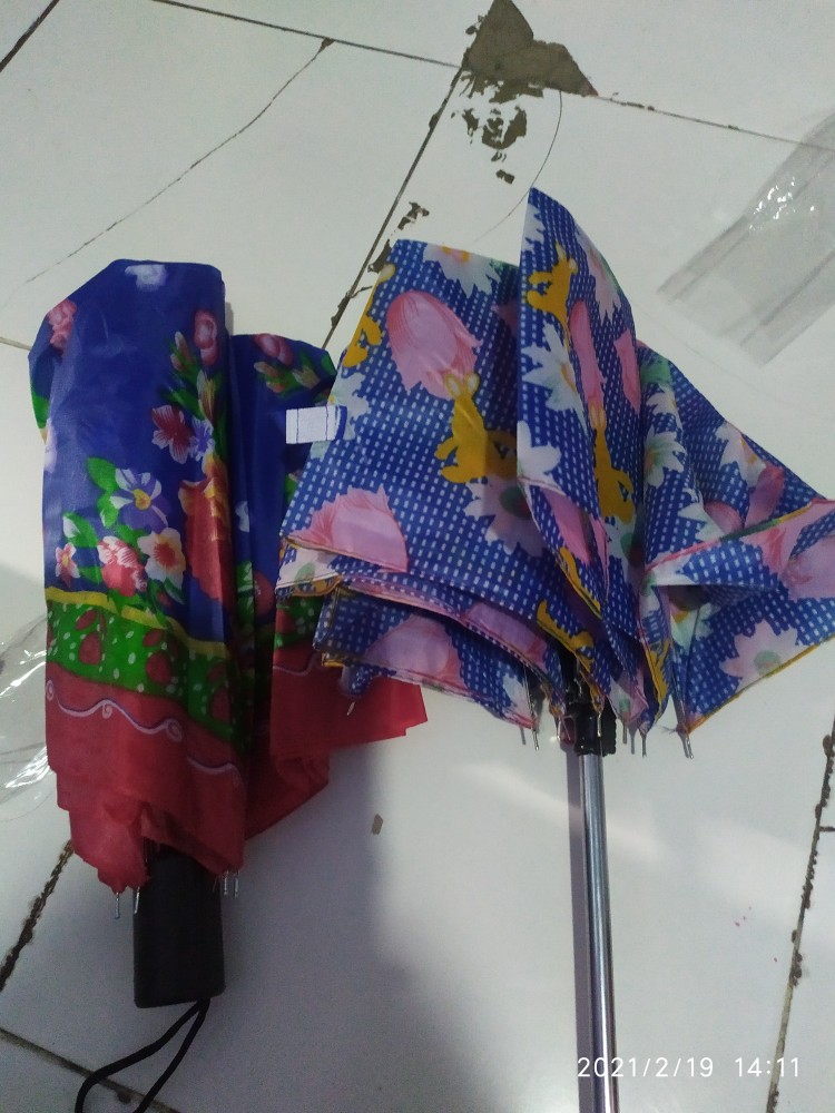 Payung Lipat 2 Kembang Bunga - L2003