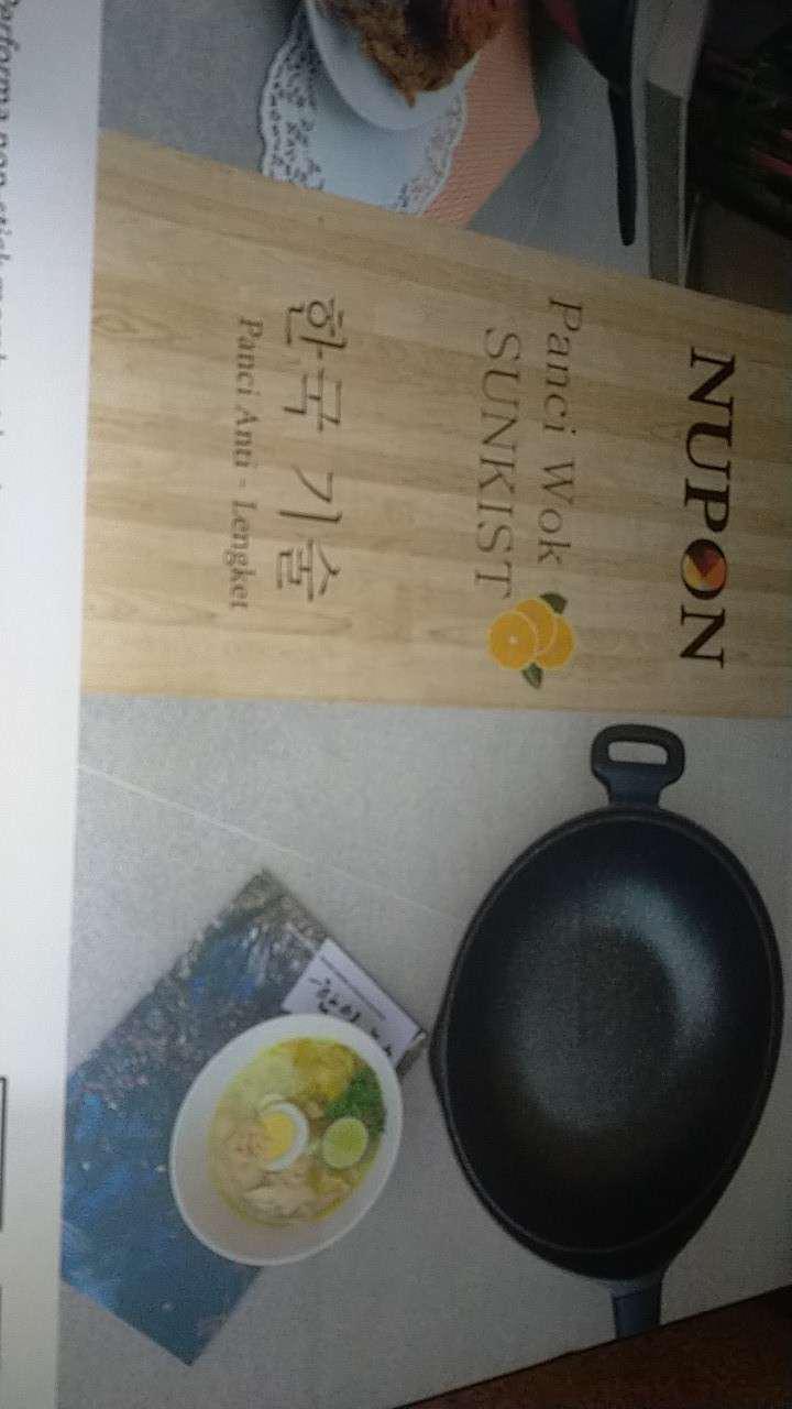 Terlaris Panci Wok Pan Nupon Anti Lengket 36cm Dan Tutup Kaca Kompor Induksi Ak34s