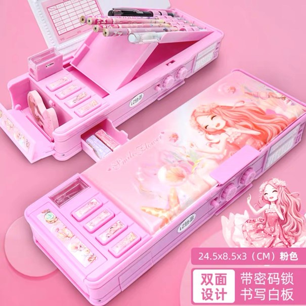 

Kotak Pensil Princess Pencil Case Tempat Pensil Magnet Sandi