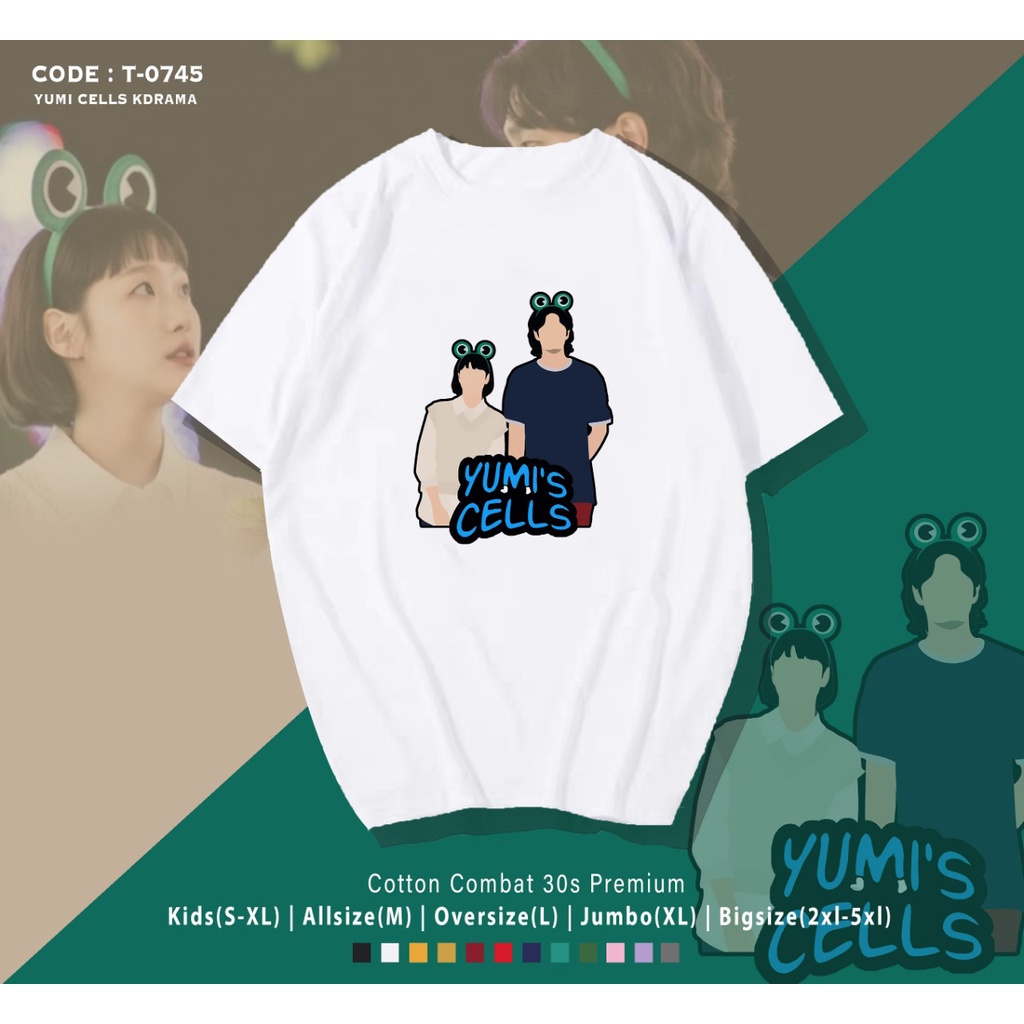 KAOS / T-SHIRT / YUMIS CELLS / ATASAN WANITA &amp; PRIA / BAJU SANTAI / 100%  REAL PICTURE