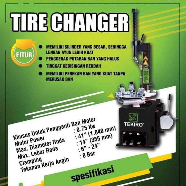 tyre changer bukaan ban tire changer motor mobil tekiro tc07