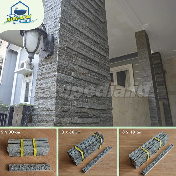 Batu Alam Dinding Andesit Susun Sirih Cocok Untuk Pilar& Dinding Rumah