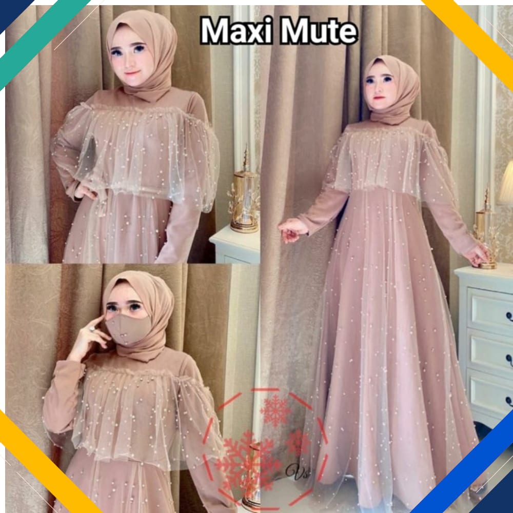 MAXI MUTE COKSU Kekinian Gamis 0100 Premium TFZ Baju Gamis Wanita Terbaru